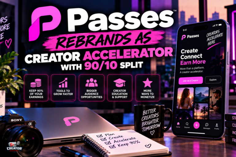 Passes Rebrands as Creator Accelerator With 90/10 Split