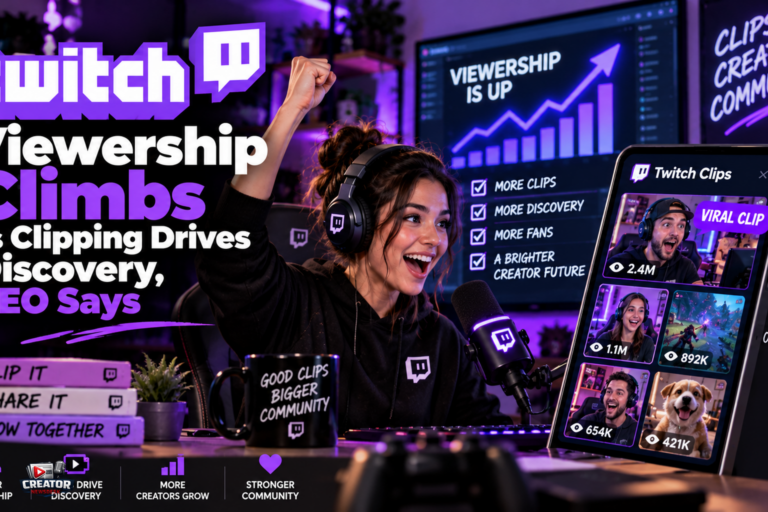 Twitch Viewership Climbs as Clipping Drives Discovery, CEO Says