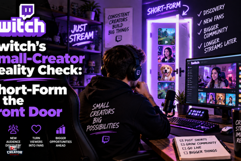 Twitch’s Small-Creator Reality Check: Short-Form Is the Front Door